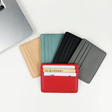 Realaiot 1Pc Pu Leather ID Card Holder Candy Color Bank Credit Card Box Multi Slot Slim Card Case Wallet Women Men Business Card Cover