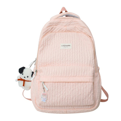 Realaiot Fashion Lady Cute Pink Laptop Female Travel Book Bag Trendy Cool Women New College Student Backpack Girl Kawaii Nylon School Bag