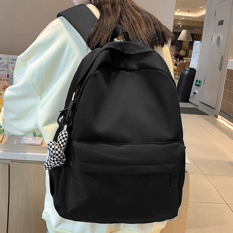 Realaiot Trendy Female Waterproof Fashion Girl Travel Nylon Book Bags Women Student Laptop Cute School Bag Cool Lady College Backpack New