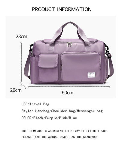 Realaiot Travel Bag Luggage Handbag Women Shoulder Bag Large Capacity Outdoor Waterproof Nylon Sports Gym Bag Female Crossbody Bag