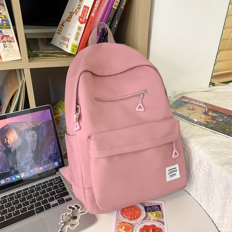 Cyflymder New Simple Design Woman Backpack School Bag For Teenage Girls Boys Casual Travel Rucksack College Students Mochila