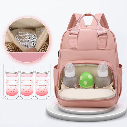 Cyflymder Mummy bag USB Diaper Bag Baby Care Large Capacity Mom Backpack Mummy Maternity Wet Bag Waterproof Baby Pregnant Bag Nappy Bag