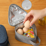 Cyflymder New Triangular Breakfast Insulation Bag Mini Portable Rice Ball Lunch Bento Cooler Bag Food Fresh Pouch for Women Student Kids