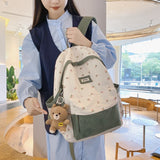 Cyflymder Nylon Backpack for Women Large Capacity Backapck New Student Travel Rucksack Teenage Girls School Bag for Kids Cute Bookbag
