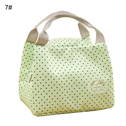 Cyflymder Picnic Travel Lunch Bag Thermal Insulated Lunch Box Bento Pouch Dinner Insulation Bag Student Cute Lunch Bag Handbag