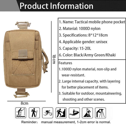 Cyflymder Molle Tactical waist Bag Outdoor Emergency edc pouch Phone Pack Sports Climbing Running Accessories Military Tool Hunting Bags