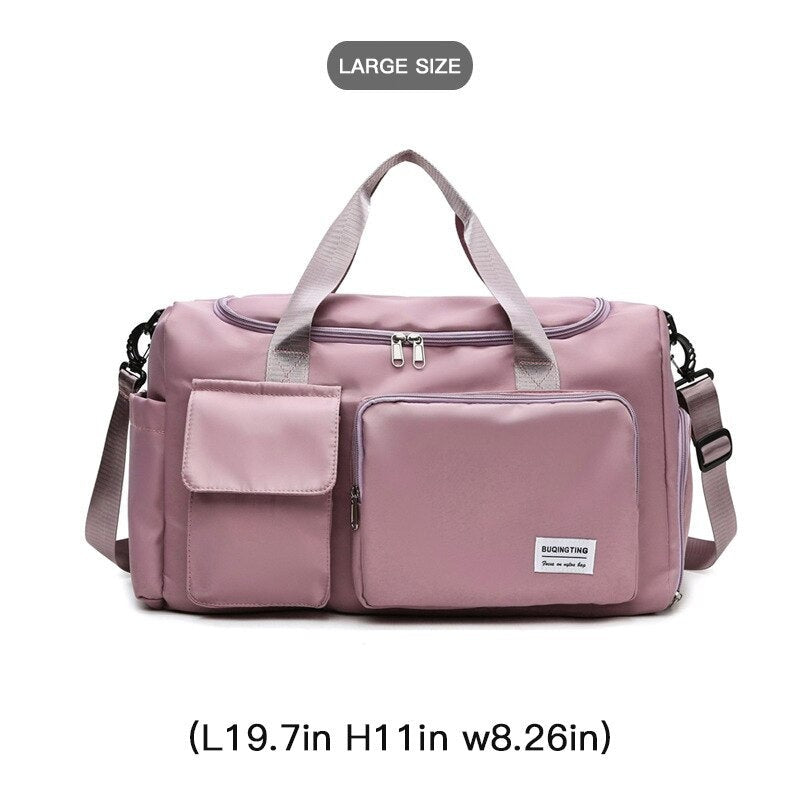 Cyflymder Large Capacity Women's Travel Bag Casual Weekend Travel Handbag Ladies Sports Yoga Luggage Bags Multifunction Crossbody