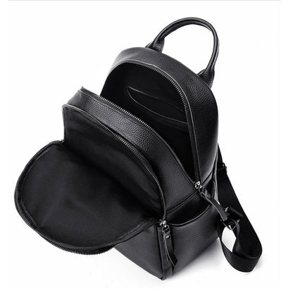 Cyflymder Pu Leather Small Backpack Women Fashion Shoulder Bag Ladies High Capacity Travel Backpack School Bags Girls Mochila Feminina