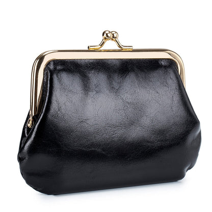 Cyflymder New Vintage Women Cowhide Wallets Female Genuine Leather Purses Portable Large Capacity Money Bag Small Coin Purse Card Holders