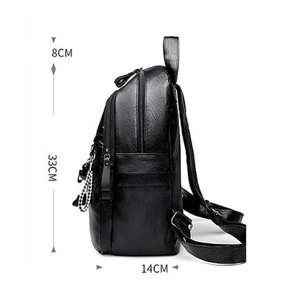 Realaiot Women Backpack Designer High Quality Leather Women Bag Fashion School Bags Multifunction Large Capacity Travel Backpacks Mochila