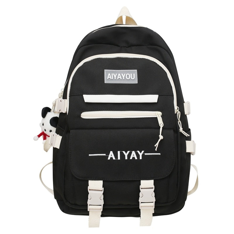 Realaiot Fashion Kawaii Harajuku Mochila Lady Leisure College Backpack Female Book Bag Girl Cute Travel Women Nylon Laptop School Bag New