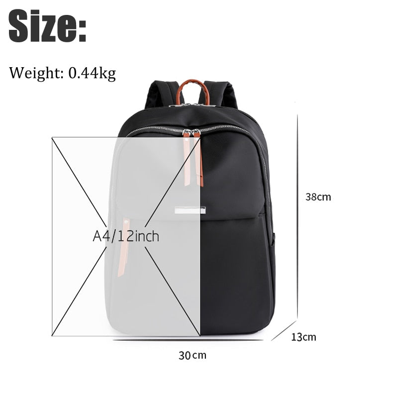 Realaiot Female Pack Nylon Women Laptop Backpack Fashion Bagpack Shoulder BackBag Preppy Style Solid Color Backpacks for Girls Book Bag