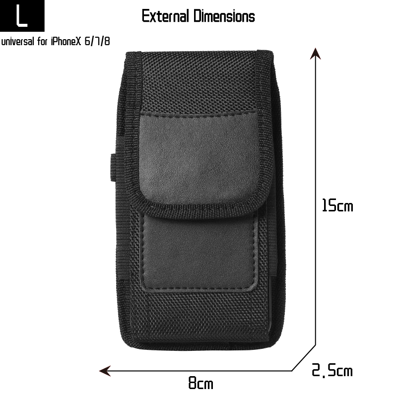 Cyflymder Mobile Phone Waist Bag Men Women Small Nylon Cell Phone Holster Storage Waist Fanny Pack Purse with Belt Loop Bum Bag 4 Size