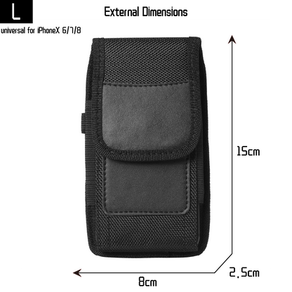 Cyflymder Mobile Phone Waist Bag Men Women Small Nylon Cell Phone Holster Storage Waist Fanny Pack Purse with Belt Loop Bum Bag 4 Size