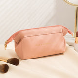 Cyflymder Large Travel Cosmetic Bag for Women Makeup Organizer Female Toiletry Bags Leather High-capacity Cosmetic Case Storage Pouch