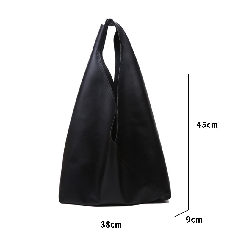 Cyflymder New Leather Totes Bags Women Casual Wild Ladies Hobos Handbags Large Capacity Shoulder Girls Simple Female Messenger Bag