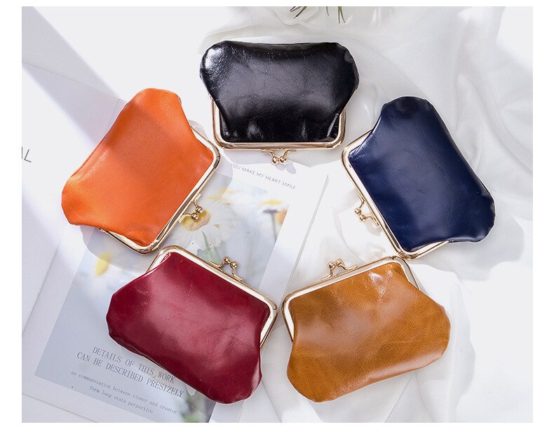 Cyflymder New Vintage Women Cowhide Wallets Female Genuine Leather Purses Portable Large Capacity Money Bag Small Coin Purse Card Holders