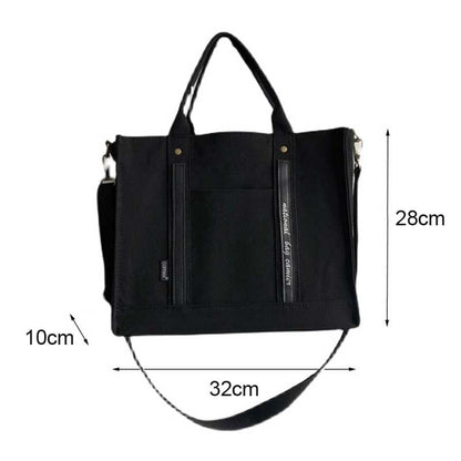 Realaiot Girls Female Thickened Canvas Shoulder Bag College Student Portable Schoolbag Computer Handbag Crossbody Bags