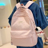 Realaiot Fashion Lady Cute Pink Laptop Female Travel Book Bag Trendy Cool Women New College Student Backpack Girl Kawaii Nylon School Bag