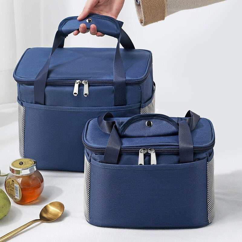 Realaiot Insulated Cooler Bag Portable Thermal Picnic Lunch Storage Box Camping Food Container Ice Pack Insulated Thermo Refrigerator