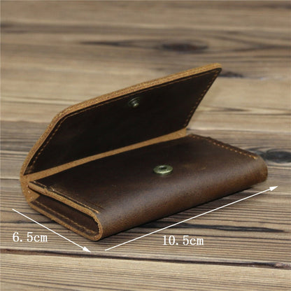 Realaiot Genuine Leather Credit Card Holder New Arrival Vintage Card Holder Men Small Wallet Money Bag ID Card Case Mini Purse for Male