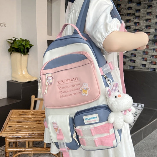 Realaiot Teenagers Cute Student Rucksack Lady Nylon College Women School Bag Girls Kawaii Travel Book Backpack Fashion Female Laptop Bag