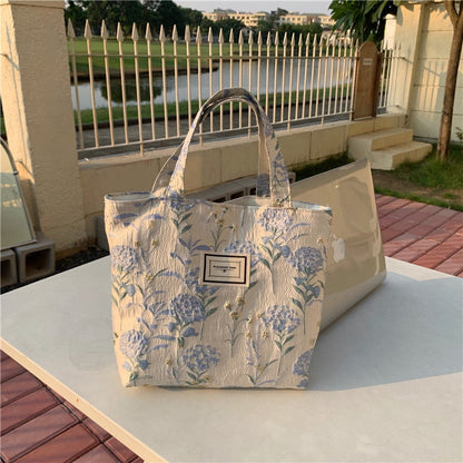 Realaiot Women's Bag Cheap Casual Large Capacity Shoulder Bags Shopper Canvas Fashion Harajuku Zipper Flower Print Ulzzang Handbags