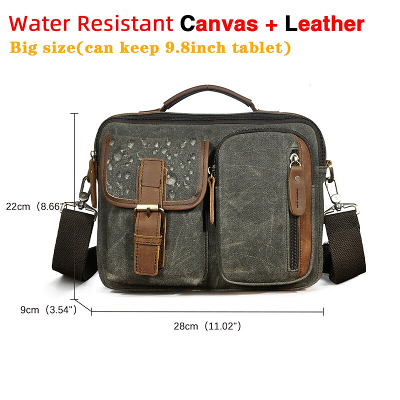 Cyflymder Original Leather Male Fashion Casual Design Satchel Crossbody Shoulder Messenger bag Tote 9" Tablet Mochila Pouch For Men