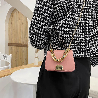 Cyflymder New British Fashion Simple Small Square Bag Women's Designer Handbag High-quality PU Leather Chain Mobile Phone Shoulder Bags