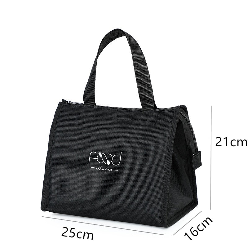 Realaiot High-Capacity Portable Insulated Lunch Bag Women Kid Picnic Work Travel Food Thermal Storage Container Bento Box Cooler Tote Bag