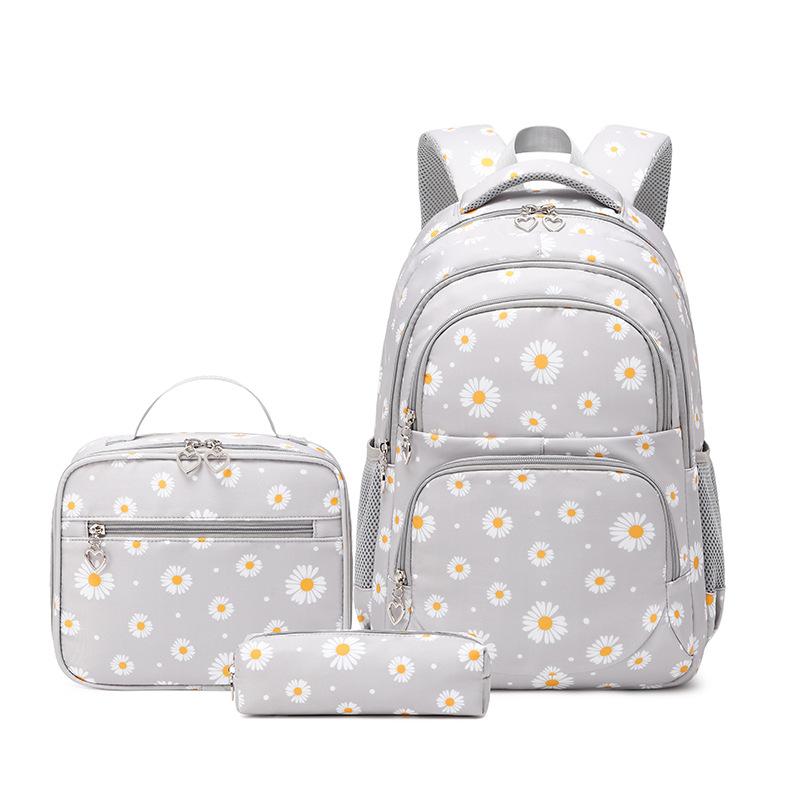 Realaiot Teen Girls School Backpack Kids Bookbag Set with Lunch Box Pencil Case Travel Laptop Backpack Casual Daypacks