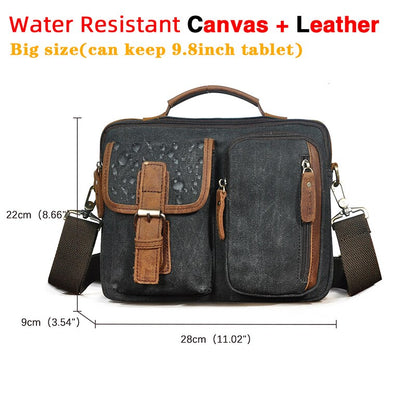 Cyflymder Original Leather Male Fashion Casual Design Satchel Crossbody Shoulder Messenger bag Tote 9" Tablet Mochila Pouch For Men