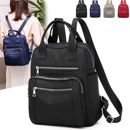 Realaiot Women Solid Backpack Travel Casual Waterproof Women's Shoulder Bag Female Large Capacity Oxford Rucksack Black Purse ��郕郱訄郕