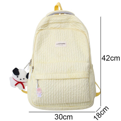 Realaiot Fashion Lady Cute Pink Laptop Female Travel Book Bag Trendy Cool Women New College Student Backpack Girl Kawaii Nylon School Bag