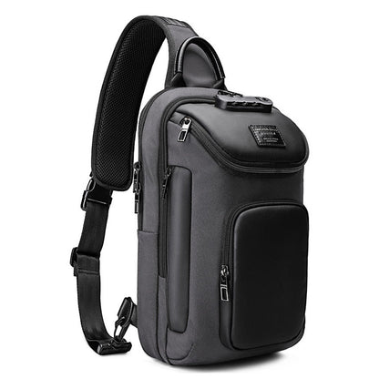 Realaiot Large Capacity Men Oxford Waterproof Multifunction Shoulder Bags Messenger Chest Sling Crossbody Bags Travel for Male