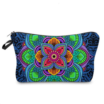 Realaiot Sloth Abstract Art  Cosmetic Bag Waterproof Printing Swanky Turtle Leaf Toilet Bag Custom Style for Travel