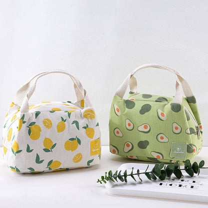 Realaiot 1 Pc Cute Fruit  Lunch Bag for Women Portable Insulated Lunch Thermal Bag Bento Pouch Lunch Container School Food Bag