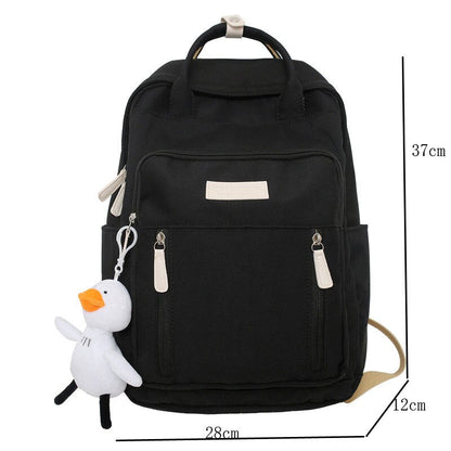 Realaiot Fashion Zipper Women Backpack Female Multiple Pockets Waterproof Nylon Travel Bag High Quality School Backpack for Teenage Girl