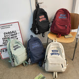 Cyflymder New Solid Color Waterproof Nylon Women Backpack Men Large Capacity Laptop Bag Pack College Girl School Bags Travel Backpack Book