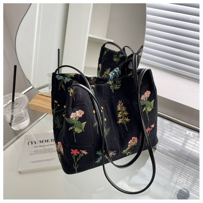 Cyflymder Luxury Brand Large Flowers Tote Bag New High-quality Fabric Women's Designer Handbag High Capacity Shoulder Bags