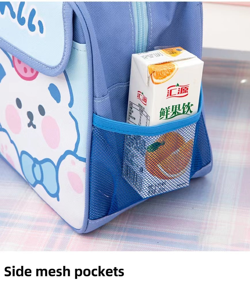 Realaiot Kawaii Lunch Bag Women Cute Bear Picnic Travel Thermal Breakfast Box Girls School Child Convenient Lunch Box Tote Food Bags 118