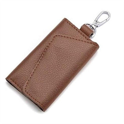 Cyflymder Leather Keychain Men Women Key Holder Organizer Pouch PU Case Split Car Key Wallet Housekeeper Key Case Mini Card Bag