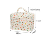 Cyflymder Liberty Quilting Cotton Makeup Bag Women Zipper Cosmetic Organizer Large Cloth Box Cute Make Up Purse Portable Toiletry Case