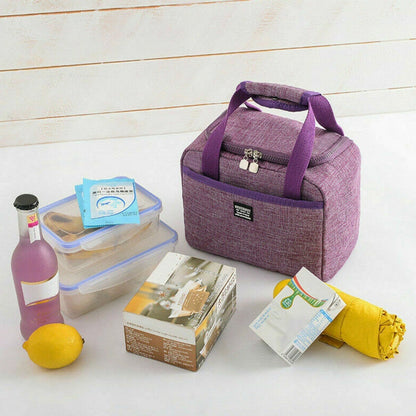 Cyflymder Portable Lunch Bag New Thermal Insulated Lunch Box Tote Cooler Handbag Bento Pouch Dinner Container School Food Storage Bags