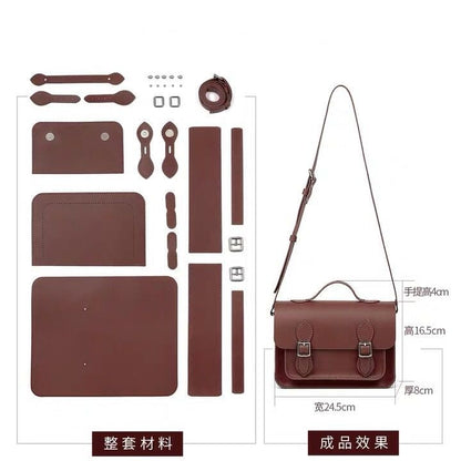 Cyflymder New Vintage Cambridge Messenger Bag Women's Shoulder Crossbody Bag Hand-stitched Self-made Diy Material Bag Purses and Handbag