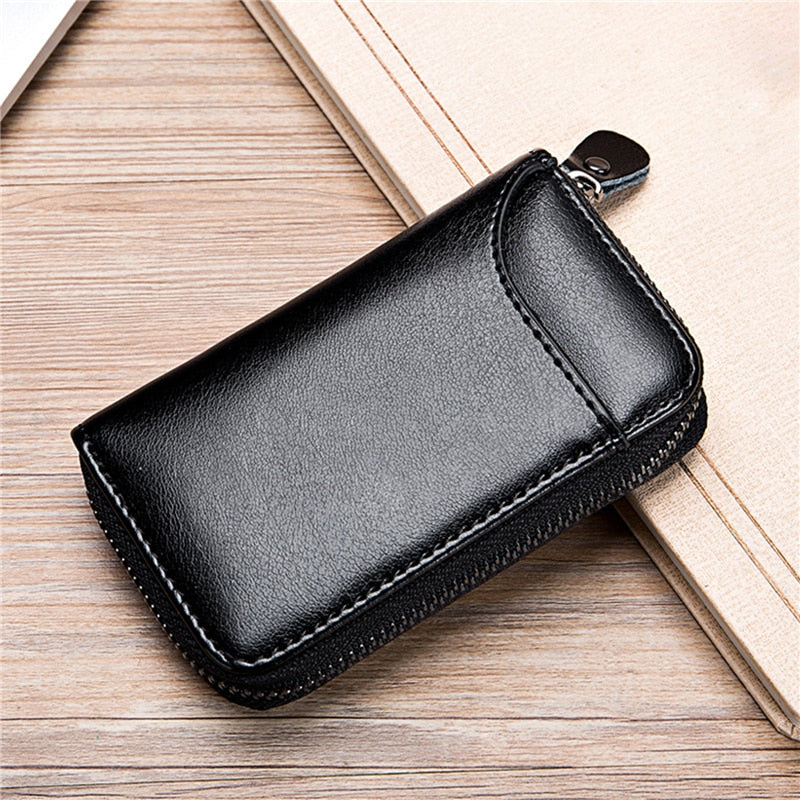 Cyflymder Leather Keychain Men Women Key Holder Organizer Pouch PU Case Split Car Key Wallet Housekeeper Key Case Mini Card Bag