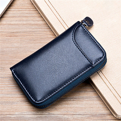 Cyflymder Leather Keychain Men Women Key Holder Organizer Pouch PU Case Split Car Key Wallet Housekeeper Key Case Mini Card Bag