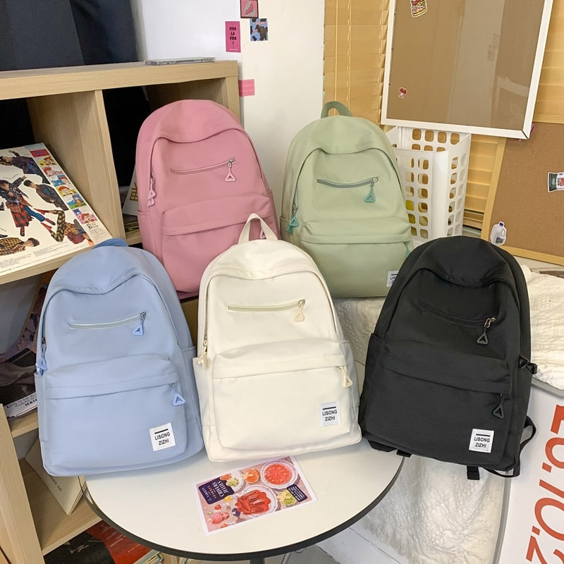 Cyflymder New Simple Design Woman Backpack School Bag For Teenage Girls Boys Casual Travel Rucksack College Students Mochila