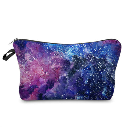 Realaiot Sloth Abstract Art  Cosmetic Bag Waterproof Printing Swanky Turtle Leaf Toilet Bag Custom Style for Travel