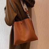Realaiot Fashion Bucket bag for women Handbag PU leather Shoulder Bag Luxury designer Wide Strap Ladies Crossbody Bag female Totes bolsa